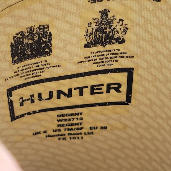 Women's Hunter Glossy Original Black Rain Boots Sz 7 - Picture 10 of 11